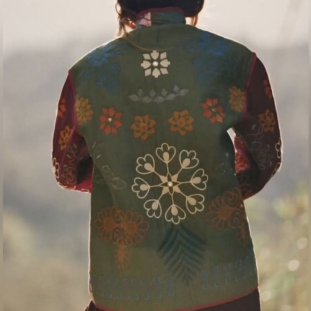 Zara Multicolor Embroidered Patchwork Jacket - image 4